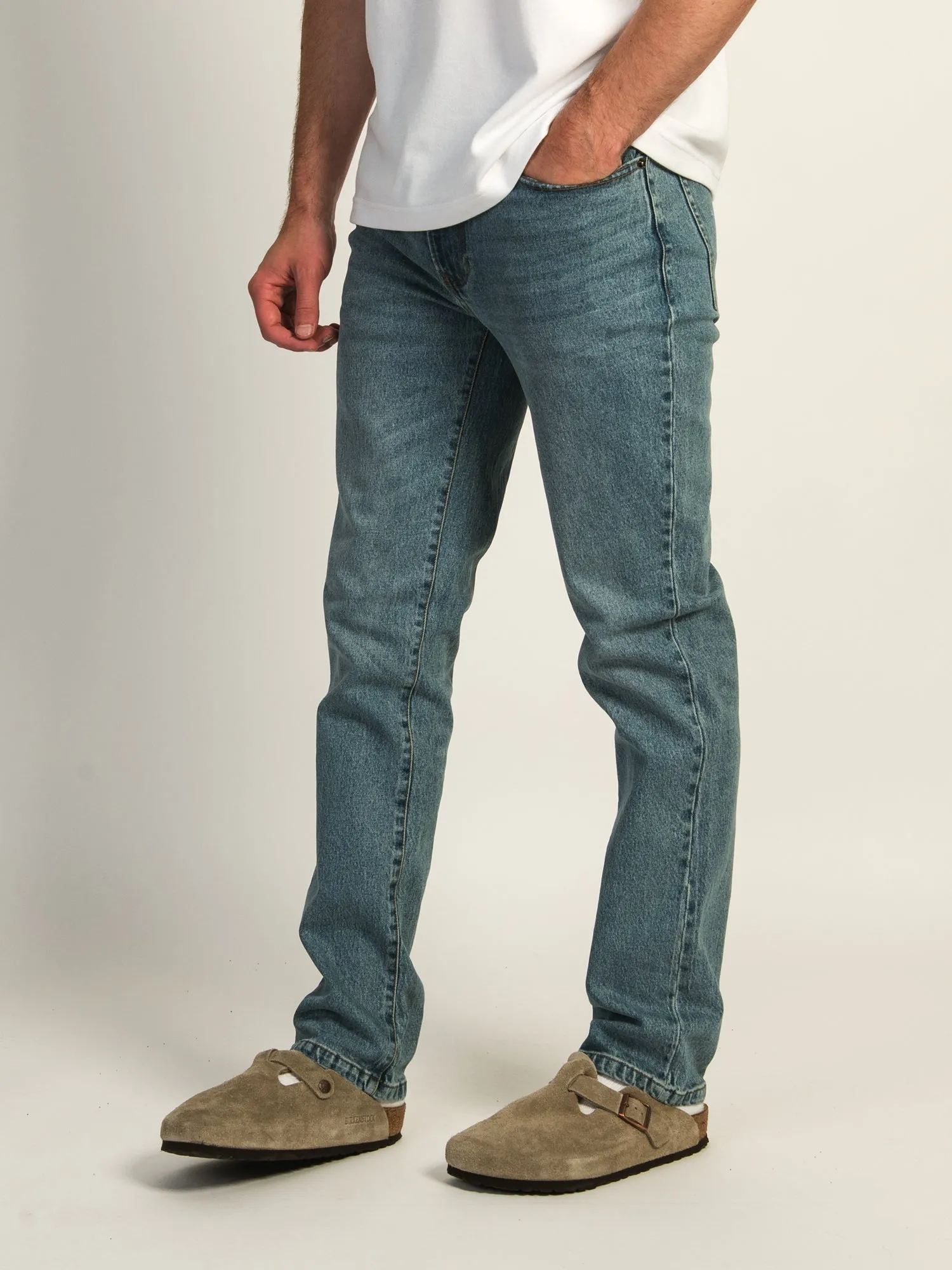 TAINTED SLIM FIT DENIM JEANS - MID WASH sold by Boathouse product image thumbnail 3