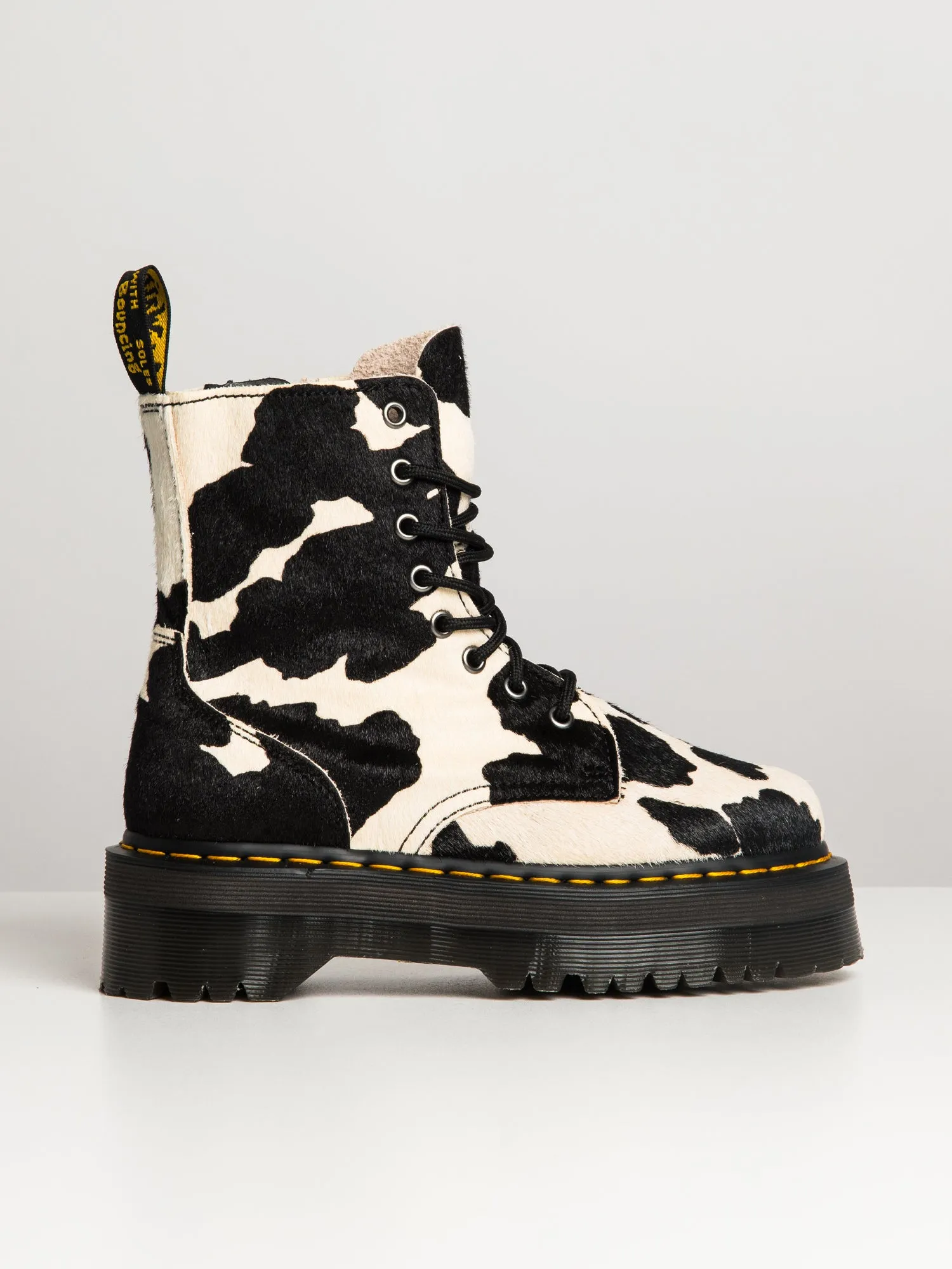 WOMENS DR MARTENS JADON COW PRINT HAIR ON sold by Boathouse