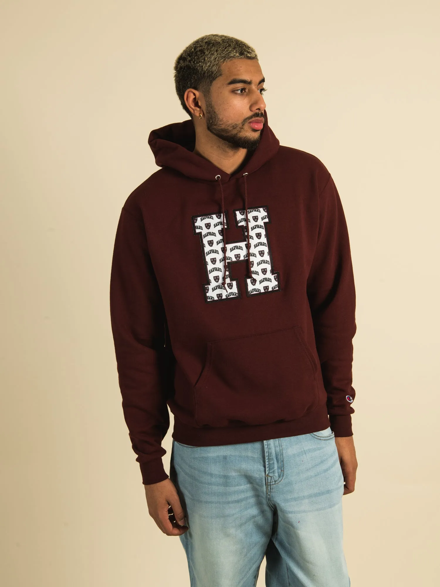 CHAMPION HARVARD ALL OVER PRINT PULLOVER HOODIE - CLEARANCE sold by Boathouse