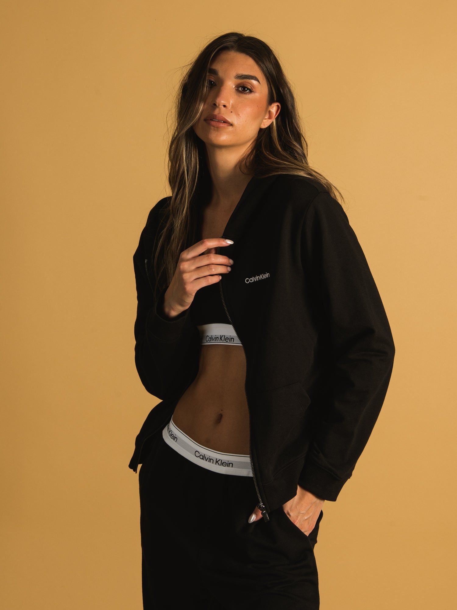 CALVIN KLEIN MODERN COTTON FULL ZIP HOODIE - CLEARANCE sold by Boathouse product image thumbnail 3