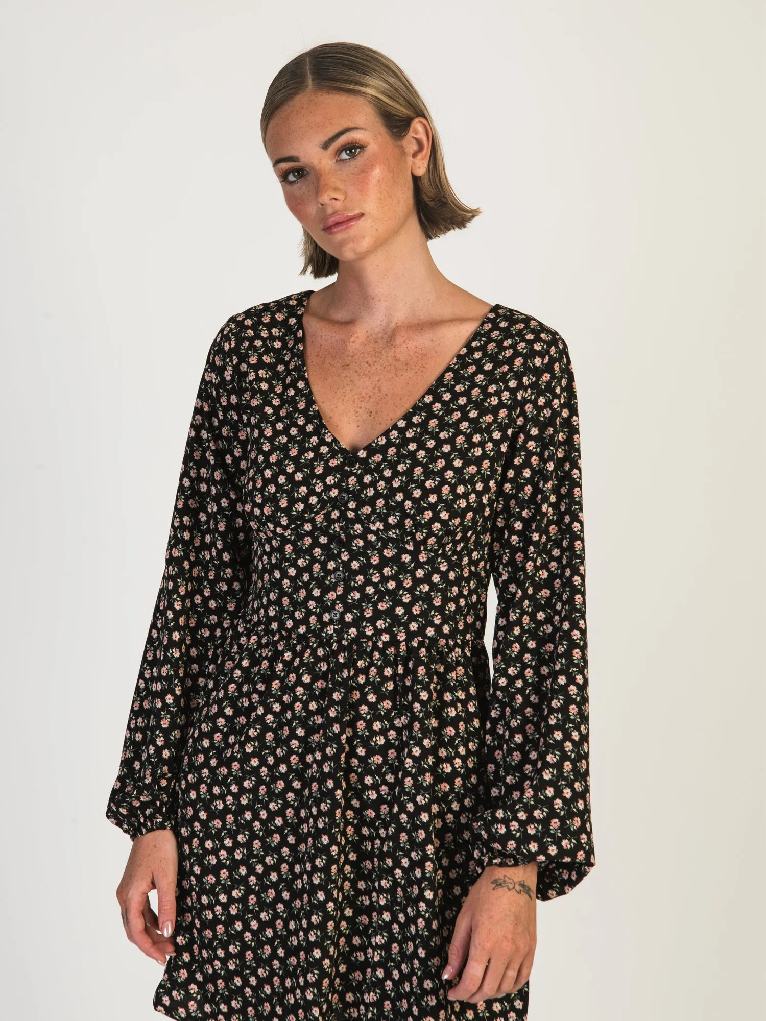 DAISY STREET LTD MINI BUTTON LONG SLEEVE SMOCK DRESS - CLEARANCE sold by Boathouse product image thumbnail 5