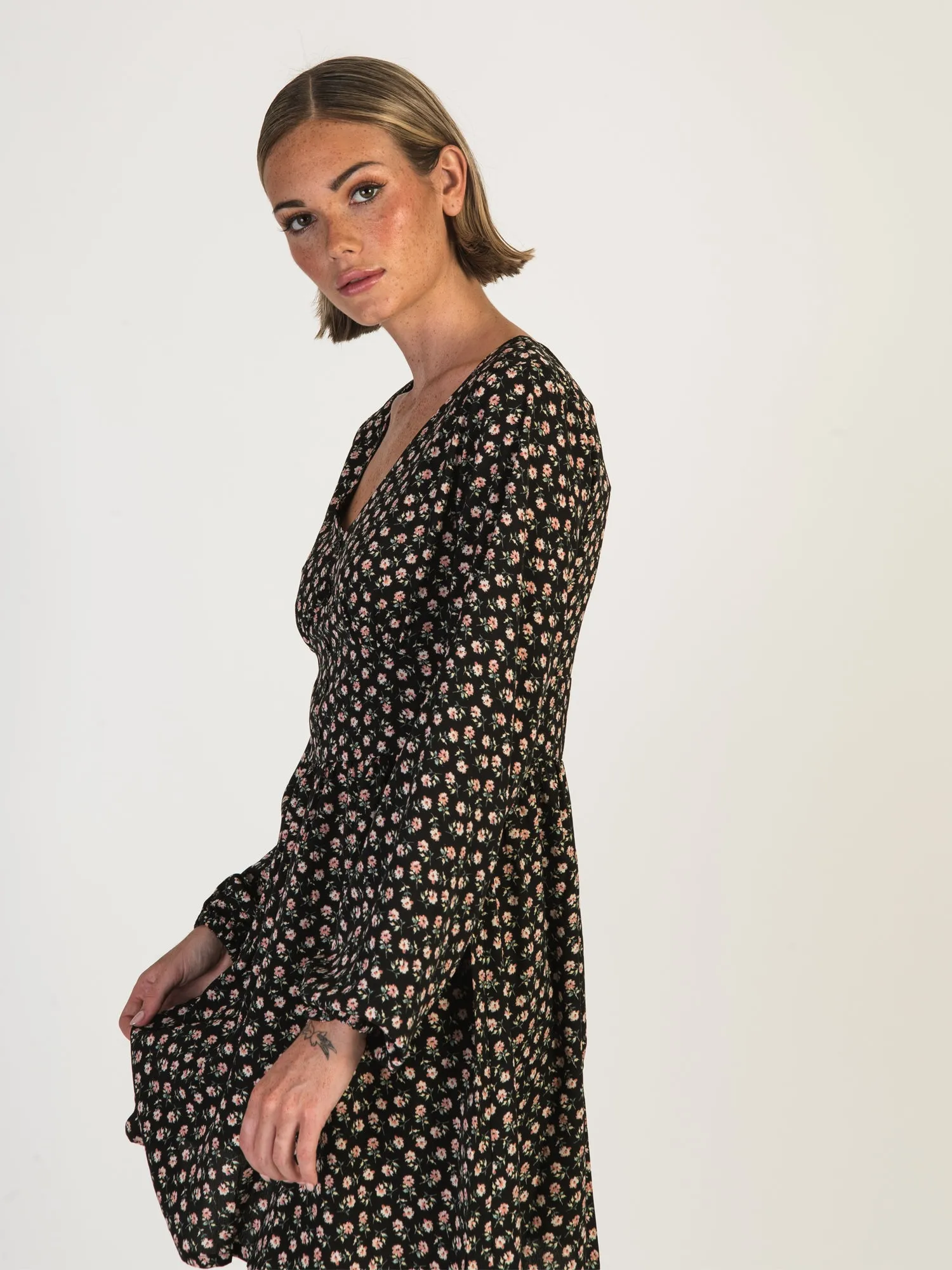 DAISY STREET LTD MINI BUTTON LONG SLEEVE SMOCK DRESS - CLEARANCE sold by Boathouse product image thumbnail 4