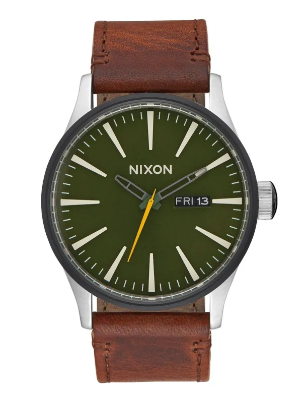 MENS SENTRY LEATHER - SURPLUS/BROWN WATCH - CLEARANCE made by Boathouse