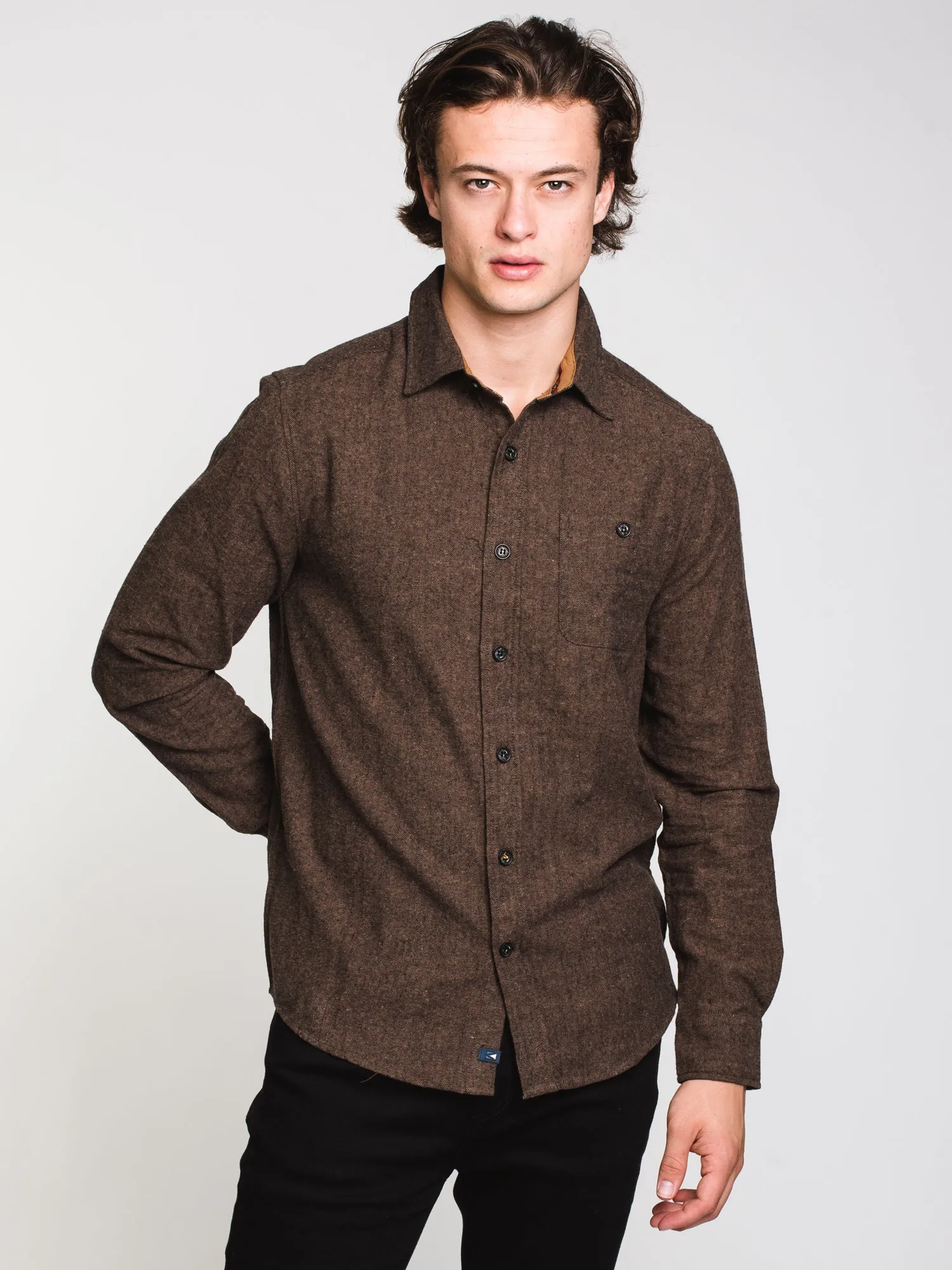 MENS HERRINGBONE BUTTON UP - CLEARANCE sold by Boathouse