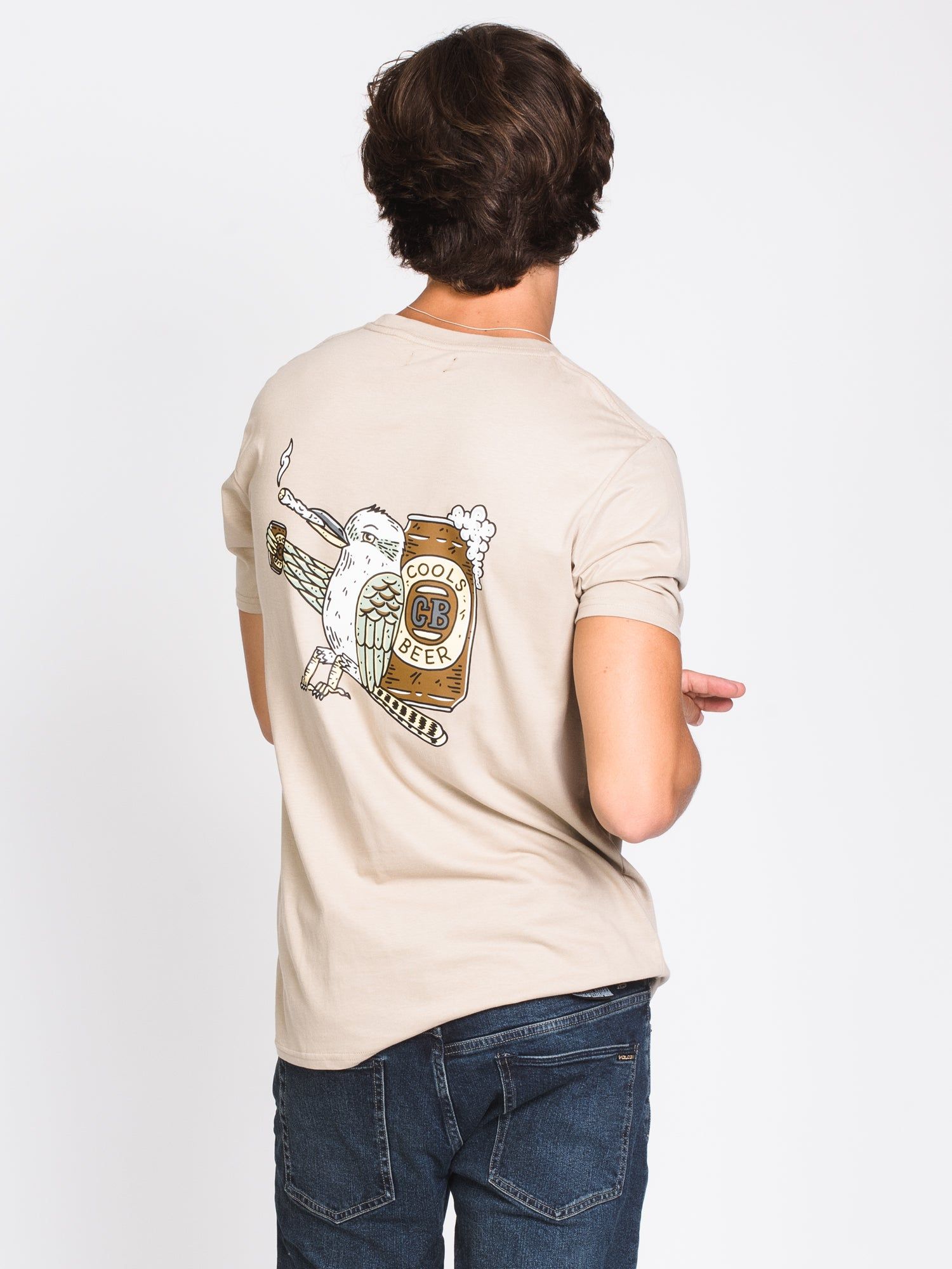 MENS COOLS BEER SHORT SLEEVE T-SHIRT - CREAM - CLEARANCE sold by Boathouse product image thumbnail 2