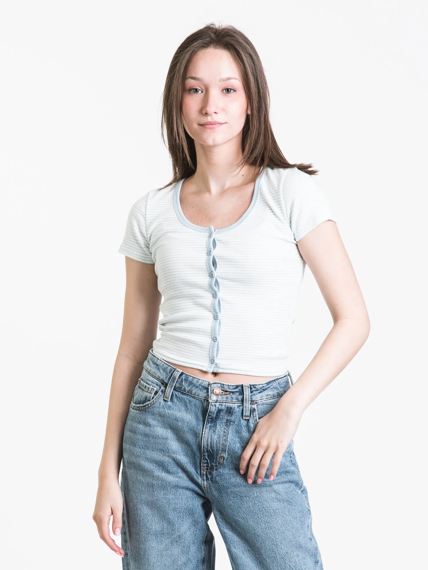 HARLOW CARA STRIPE BUTTON UP - CLEARANCE sold by Boathouse