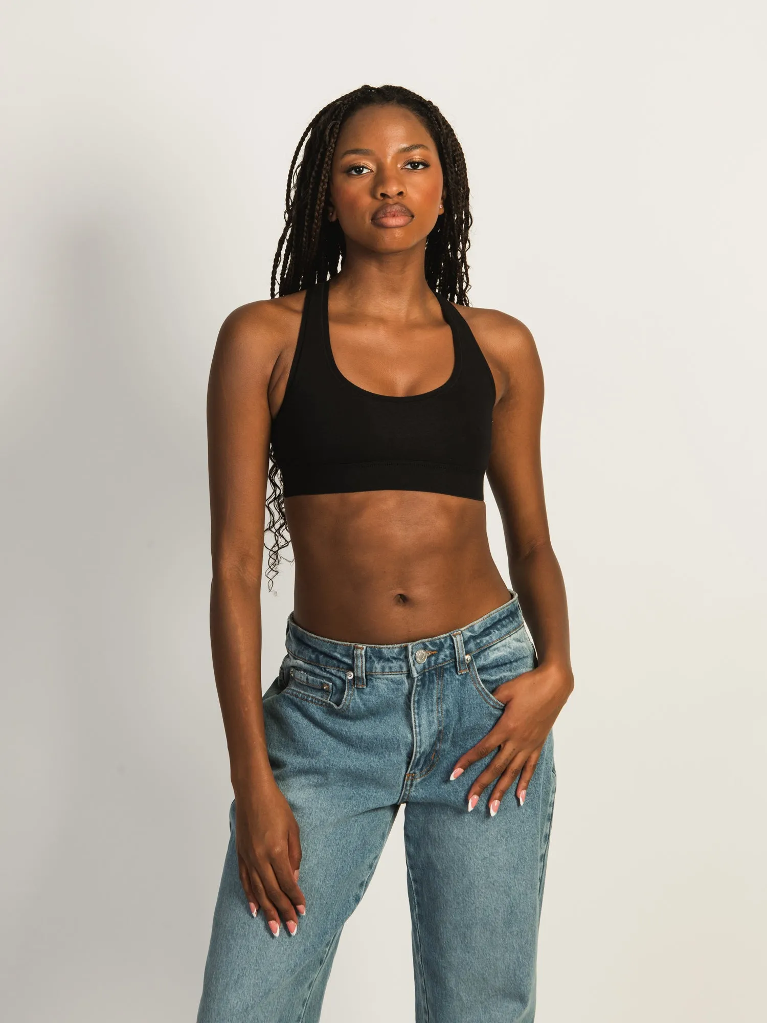HARLOW RACERBACK BRALETTE - BLACK sold by Boathouse