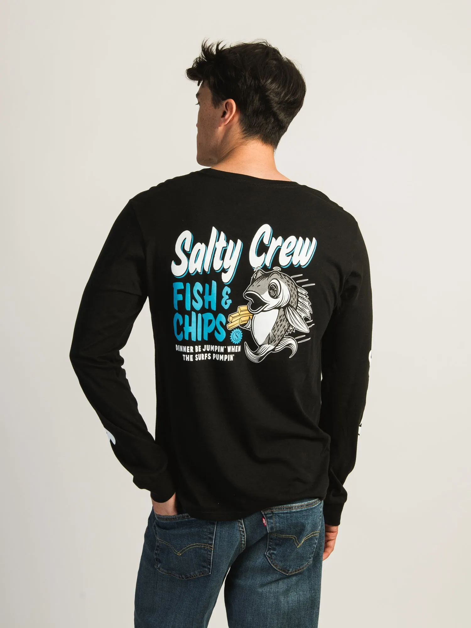 SALTY CREW FISH N CHIPS PREMIUM LONG SLEEVE TEE sold by Boathouse
