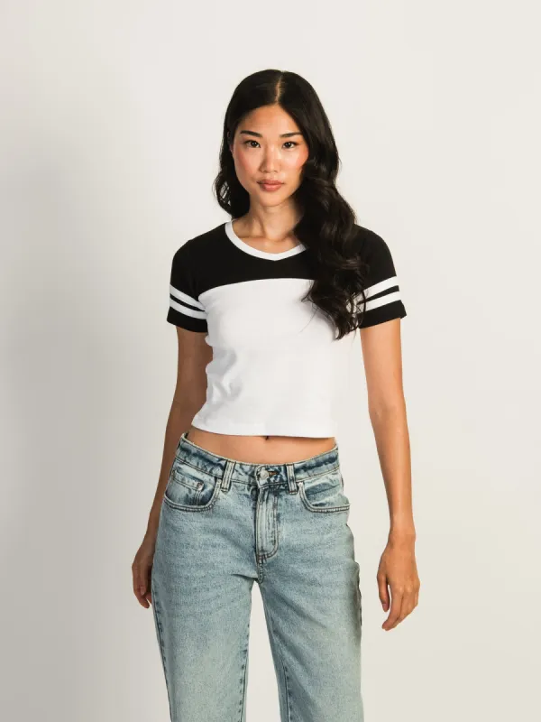 HARLOW JESSIE TEE - BLACK WHITE sold by Boathouse