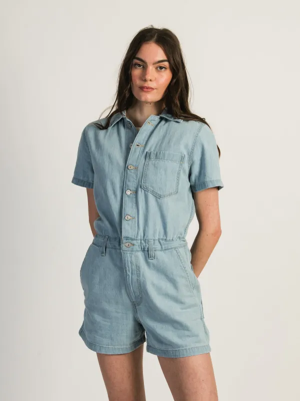 LEVIS HERITAGE SHORT SLEEVE ROMPER - ENJOY - CLEARANCE sold by Boathouse