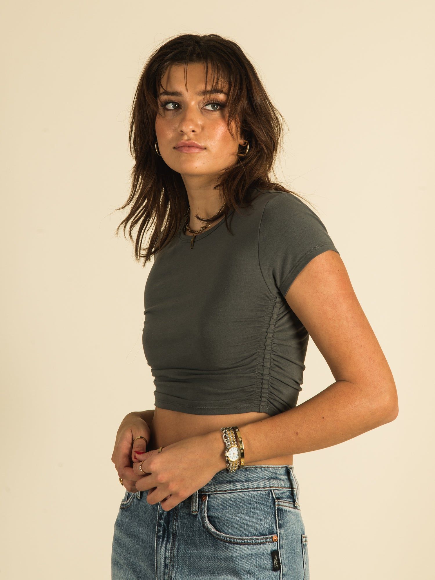 HARLOW RUCHED BABY T-SHIRT - CLEARANCE sold by Boathouse product image thumbnail 2