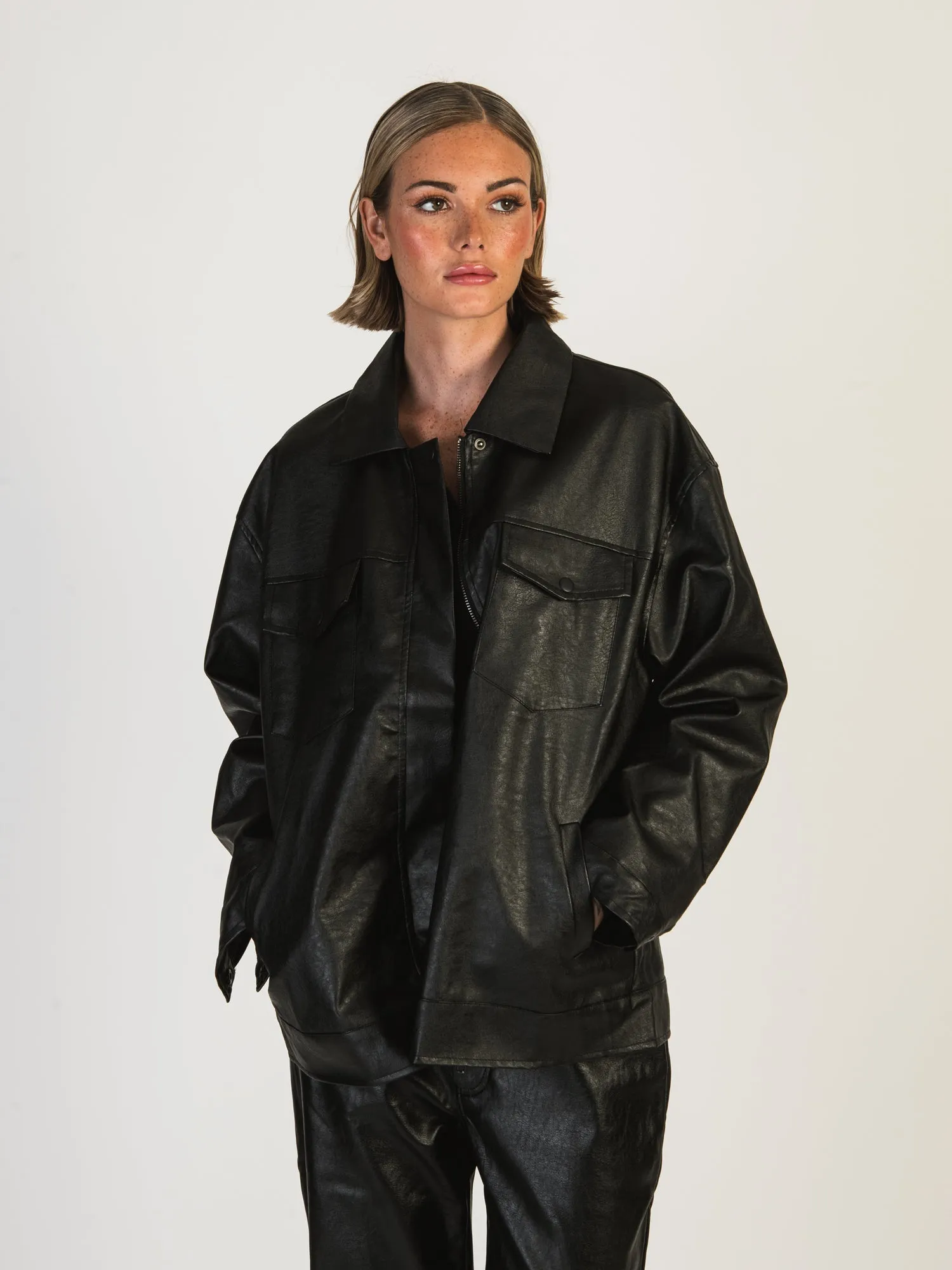 PRINCESS POLLY CALLIE FAUX LEATHER JACKET sold by Boathouse product image thumbnail 2