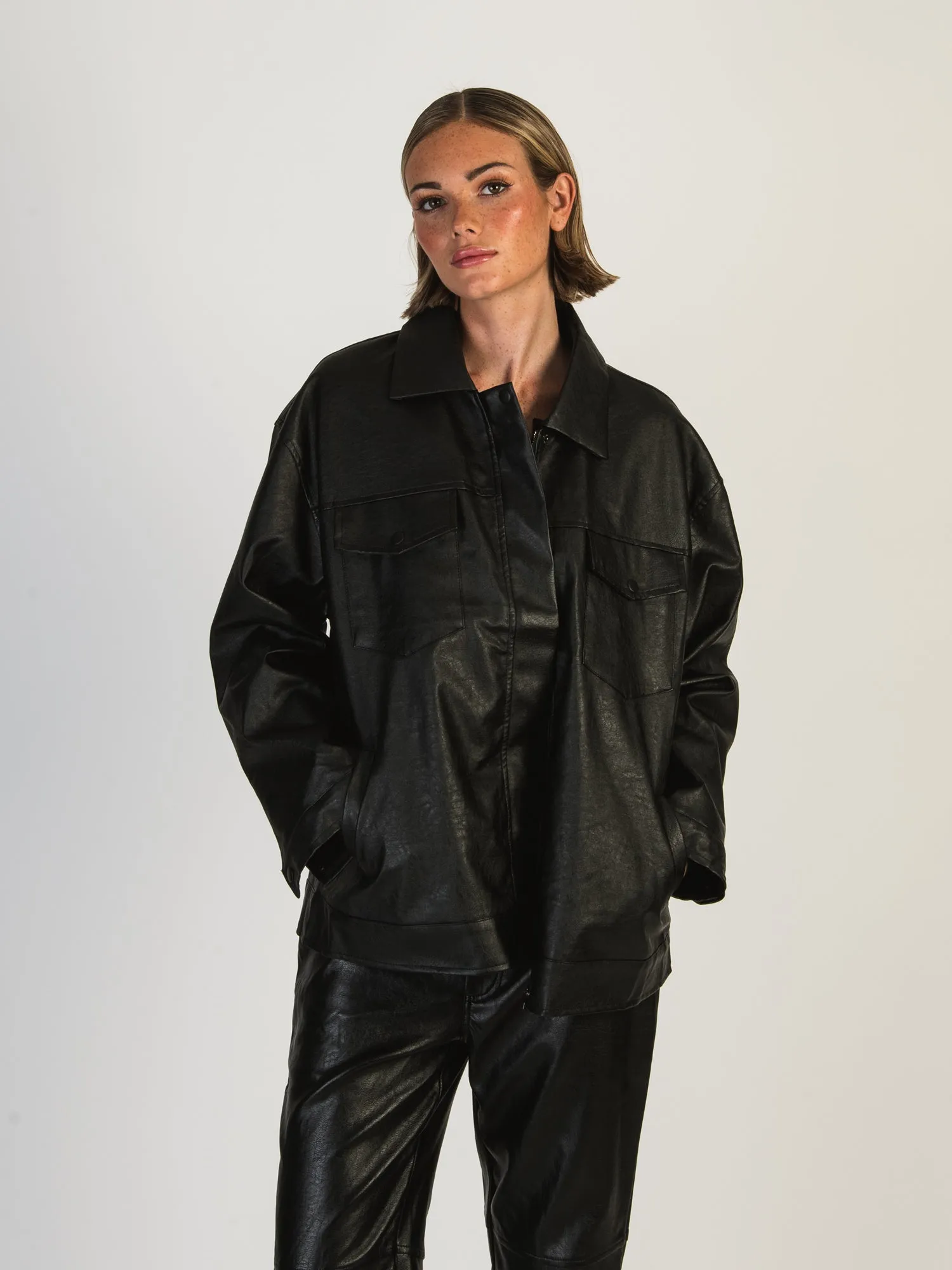 PRINCESS POLLY CALLIE FAUX LEATHER JACKET sold by Boathouse product image thumbnail 3