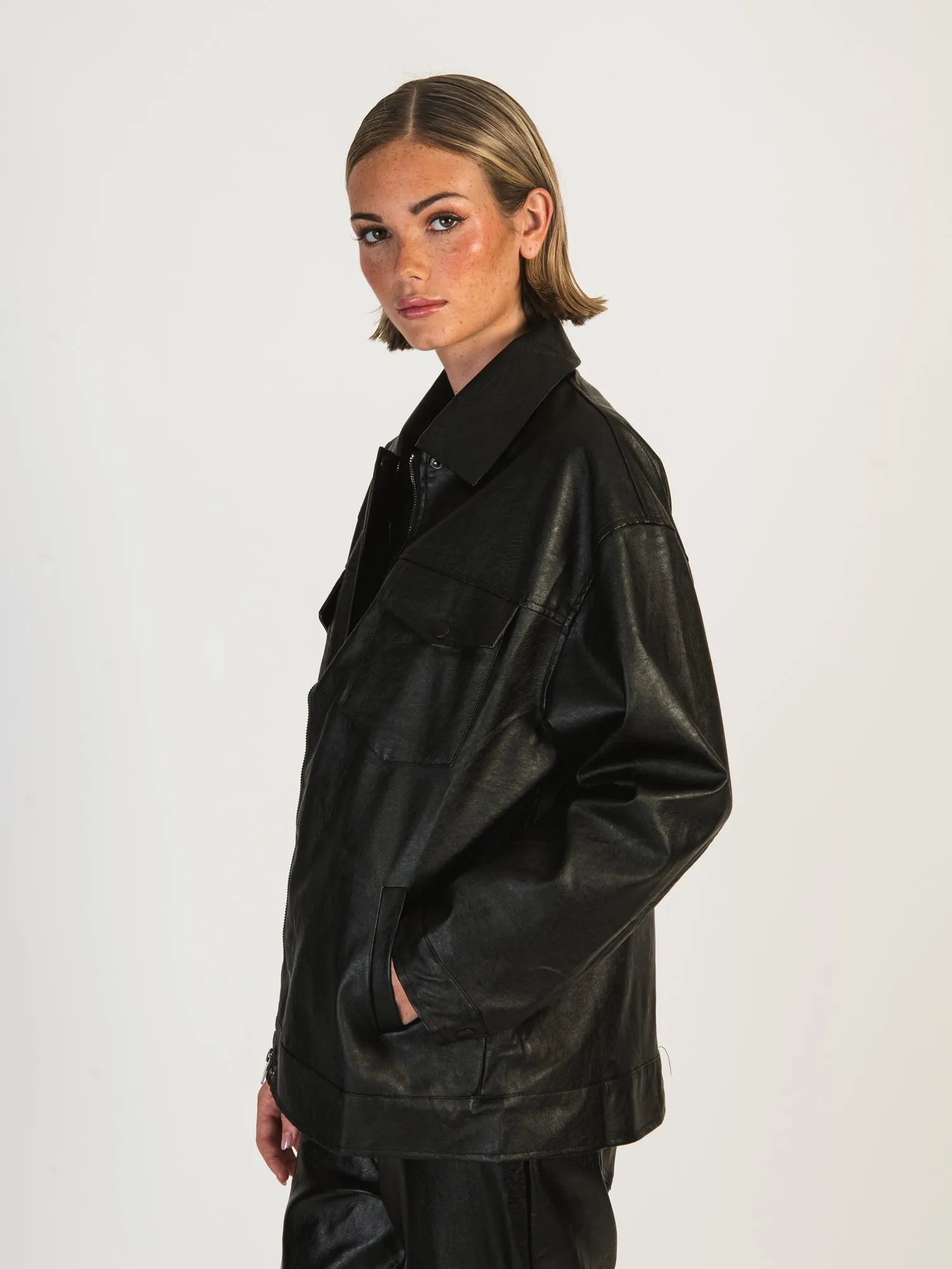PRINCESS POLLY CALLIE FAUX LEATHER JACKET sold by Boathouse product image thumbnail 5