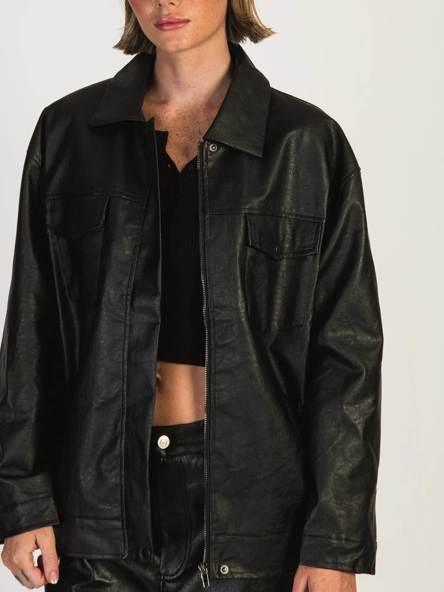 PRINCESS POLLY CALLIE FAUX LEATHER JACKET sold by Boathouse product image thumbnail 4