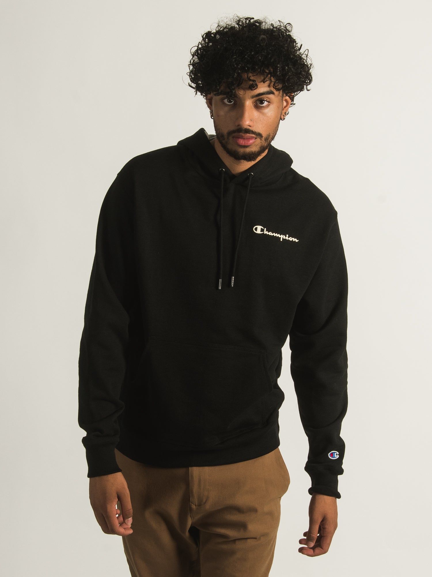 CHAMPION POWERBLEND SCRIPT HOODIE sold by Boathouse