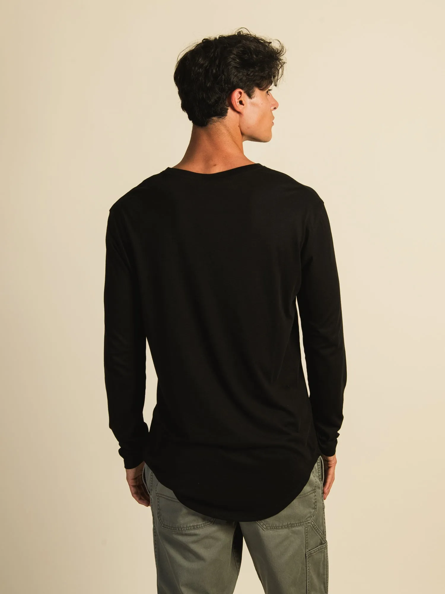 LONGLINE LONG SLEEVE TEE - BLACK sold by Boathouse product image thumbnail 2