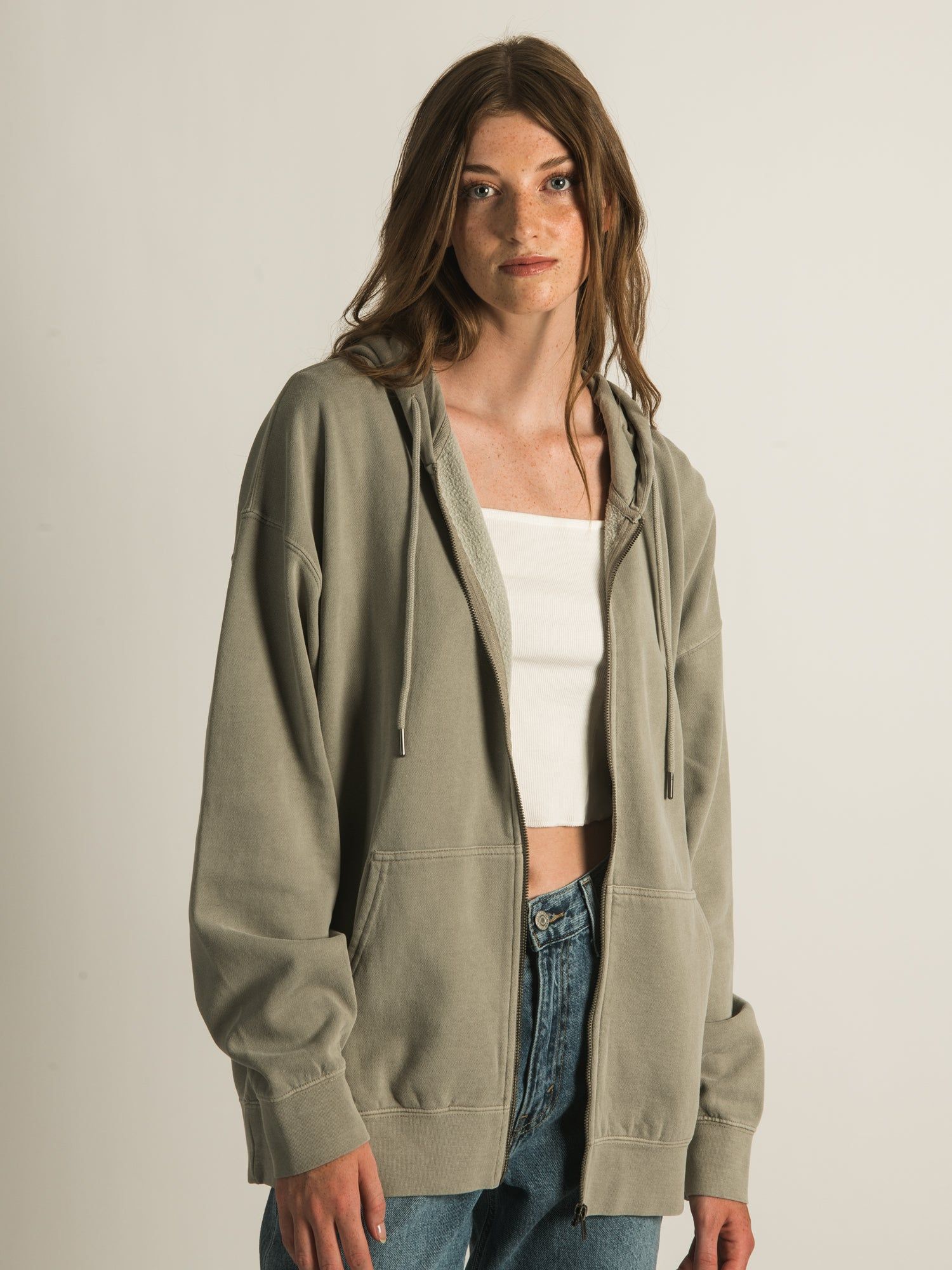 HARLOW MARIAH OVERSIZED ZIP HOODIE - CLEARANCE sold by Boathouse product image thumbnail 3