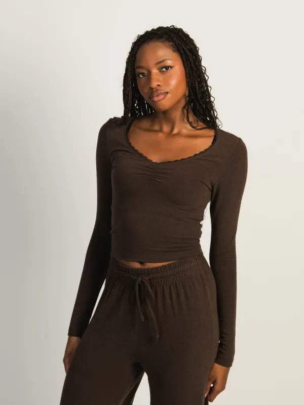 HARLOW ARABELLA LONG SLEEVE - CHOCOLATE sold by Boathouse