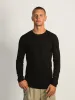 LONG SLEEVE CREWNECK TEE- BLACK sold by Boathouse