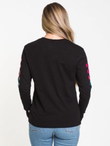 WOMENS WORD CHECK L/S TEE - BLACK - CLEARANCE sold by Boathouse