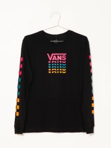 WOMENS WORD CHECK L/S TEE - BLACK - CLEARANCE sold by Boathouse