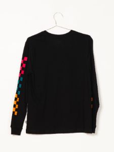 WOMENS WORD CHECK L/S TEE - BLACK - CLEARANCE sold by Boathouse