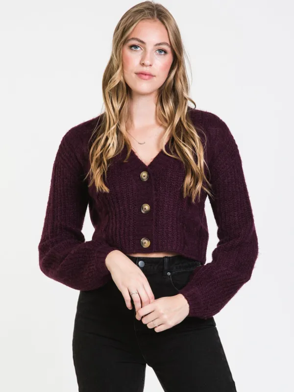 HARLOW CABLE CROPPED CARDI - CLEARANCE sold by Boathouse