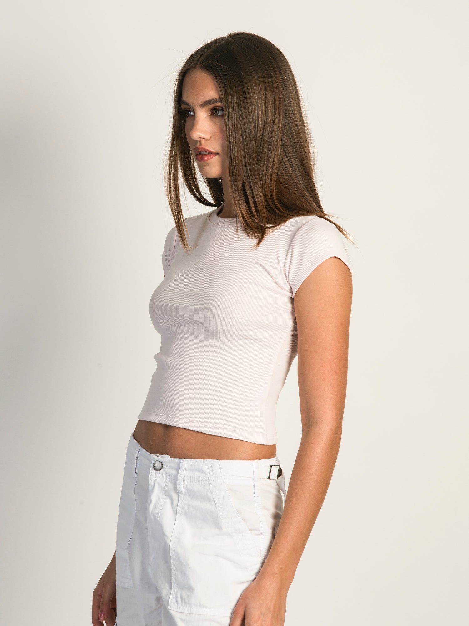 HARLOW RIBBED BABY TEE - BABY PINK - CLEARANCE sold by Boathouse product image thumbnail 2