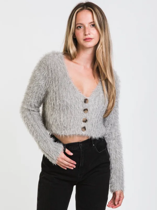 HARLOW FUZZY CROPPED CARDI - CLEARANCE sold by Boathouse