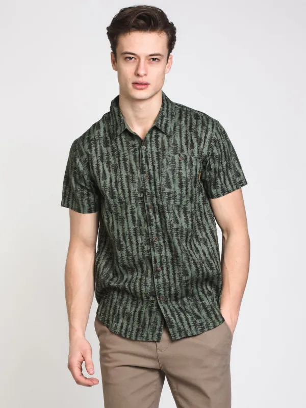 MENS HEMP SHORT SLEEVE WVN - FOREST - CLEARANCE sold by Boathouse