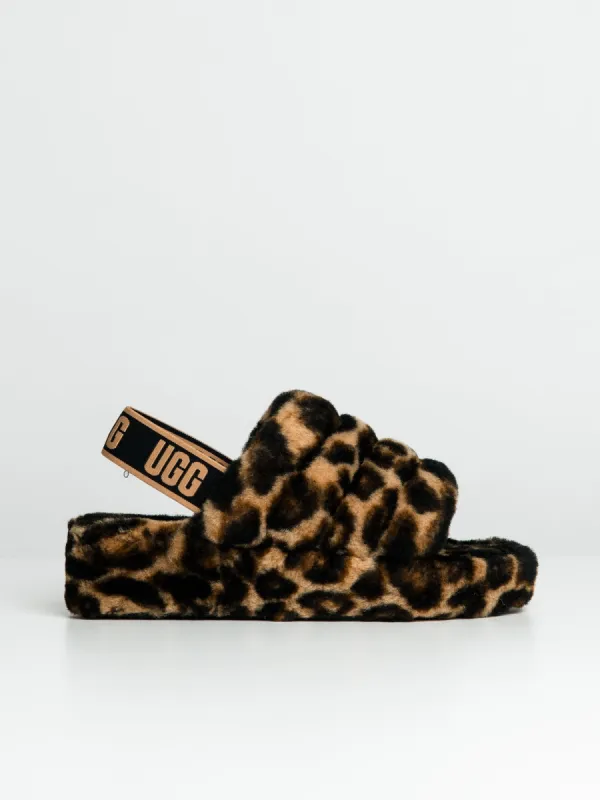 WOMENS UGG FLUFF YEAH SLIDE PANTHER PRNT - CLEARANCE sold by Boathouse