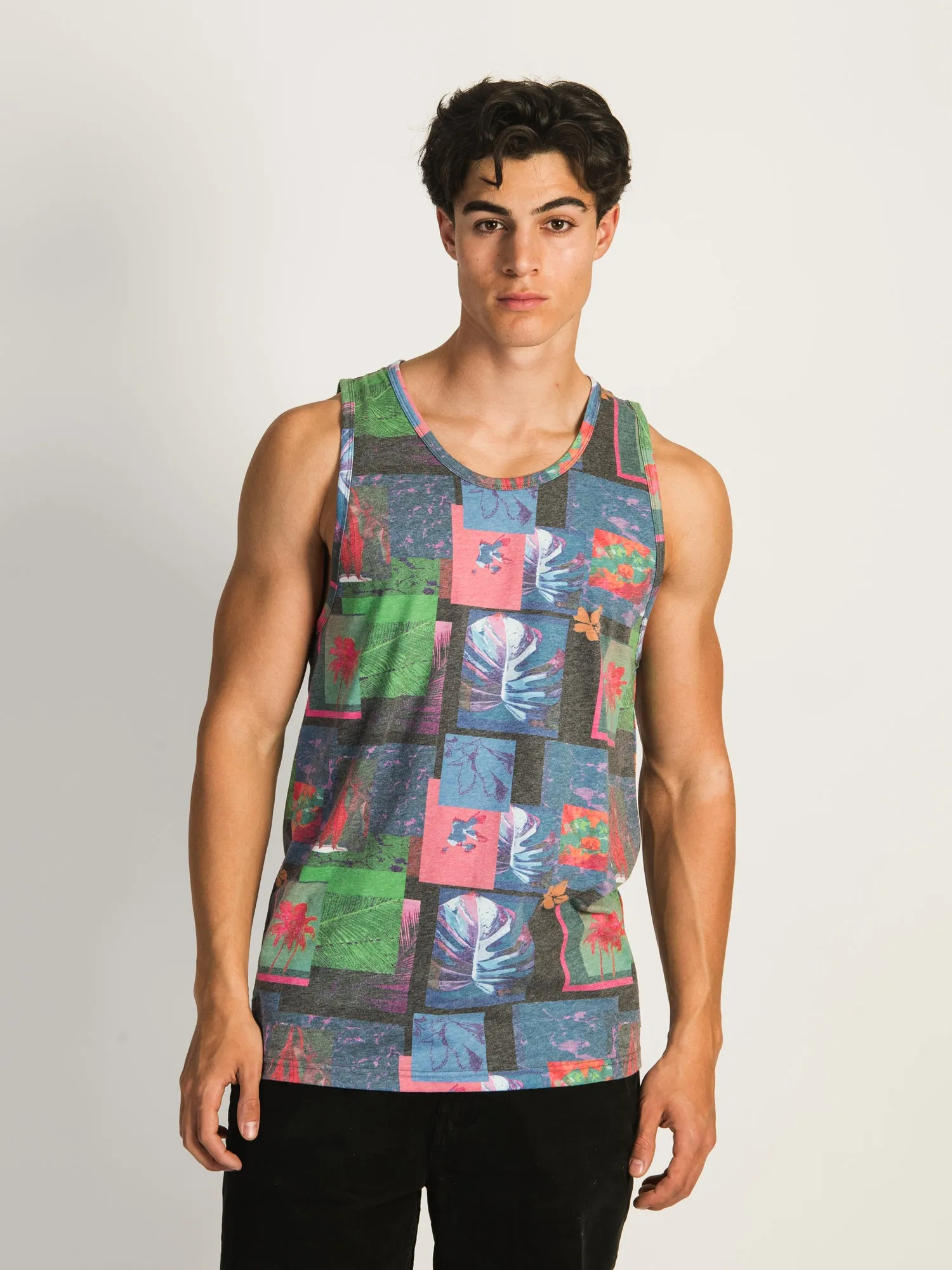 KOLBY MARCO COLLAGE PRINT TANK - PLANTS sold by Boathouse