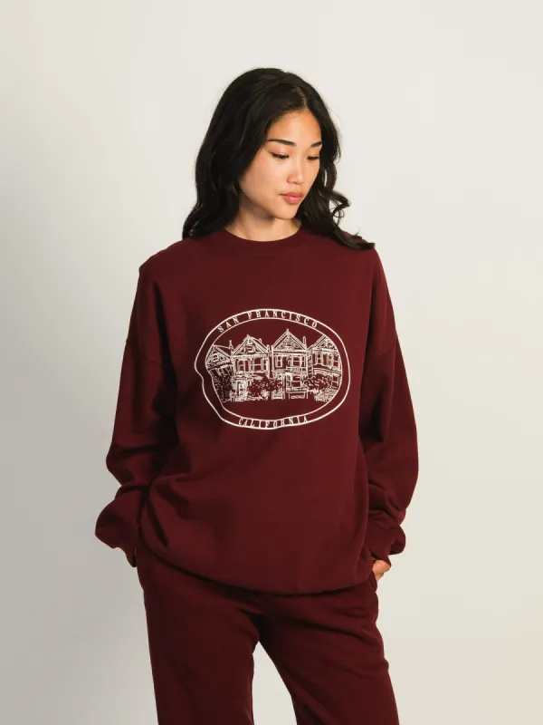 HARLOW MICHELLE CREWNECK PRINT - SAN FRANCISCO sold by Boathouse