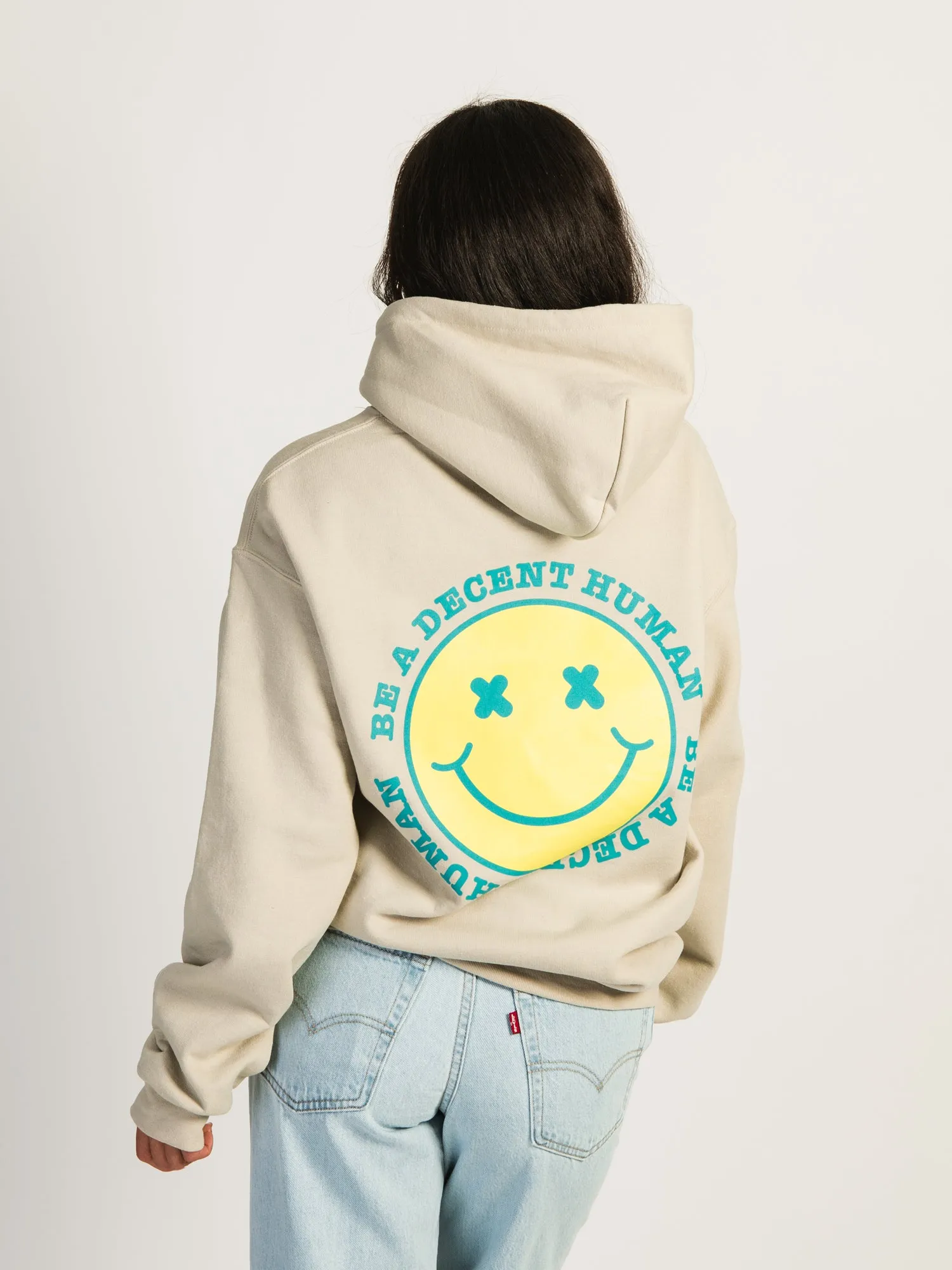 BARSTOOL SPORTS BE A DECENT HUMAN PULLOVER HOODIE sold by Boathouse