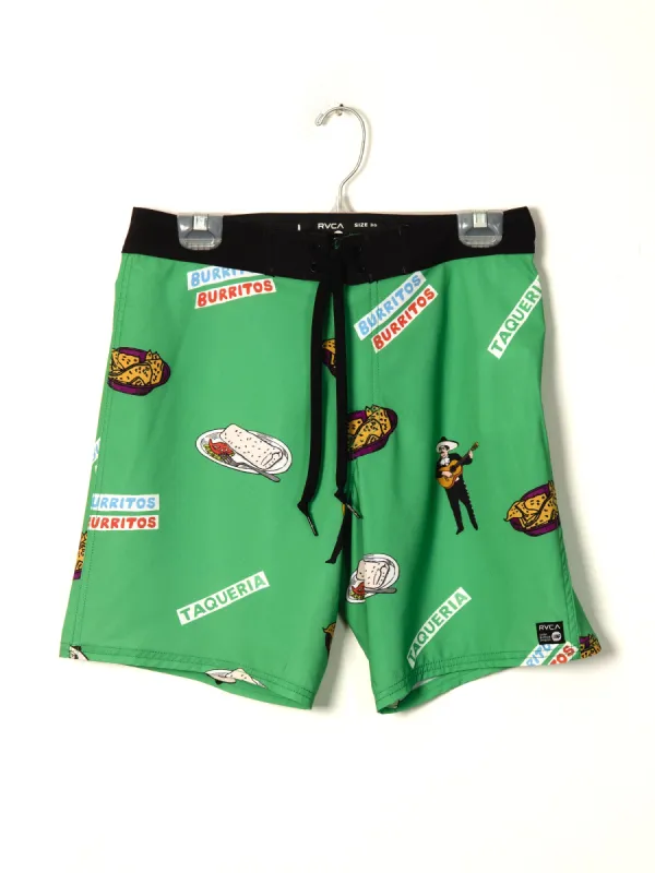 MENS HOT FUDGE 18' TRUNK - GREEN - CLEARANCE made by RVCA