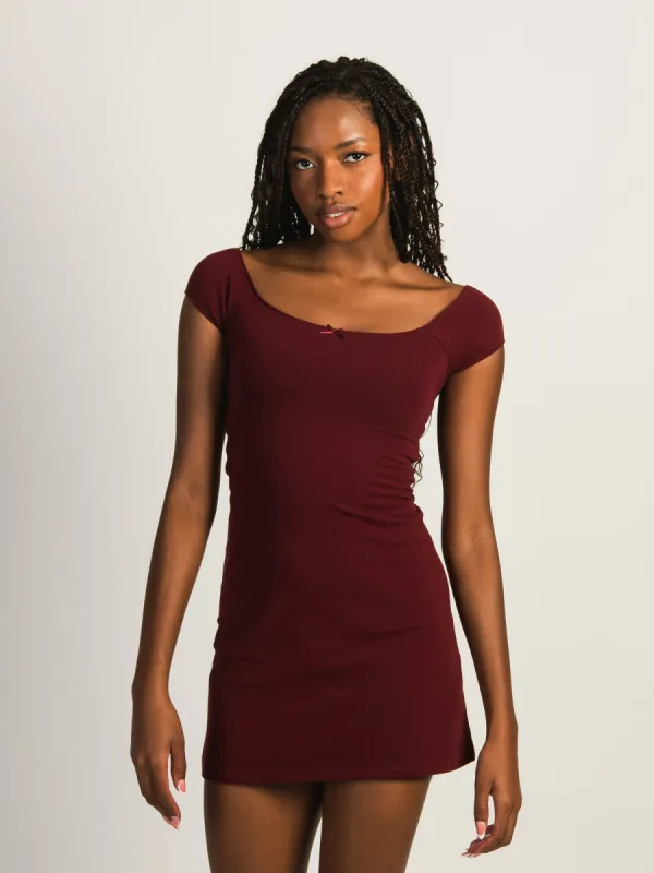 HARLOW ROSALIE DRESS - BURGUNDY sold by Boathouse