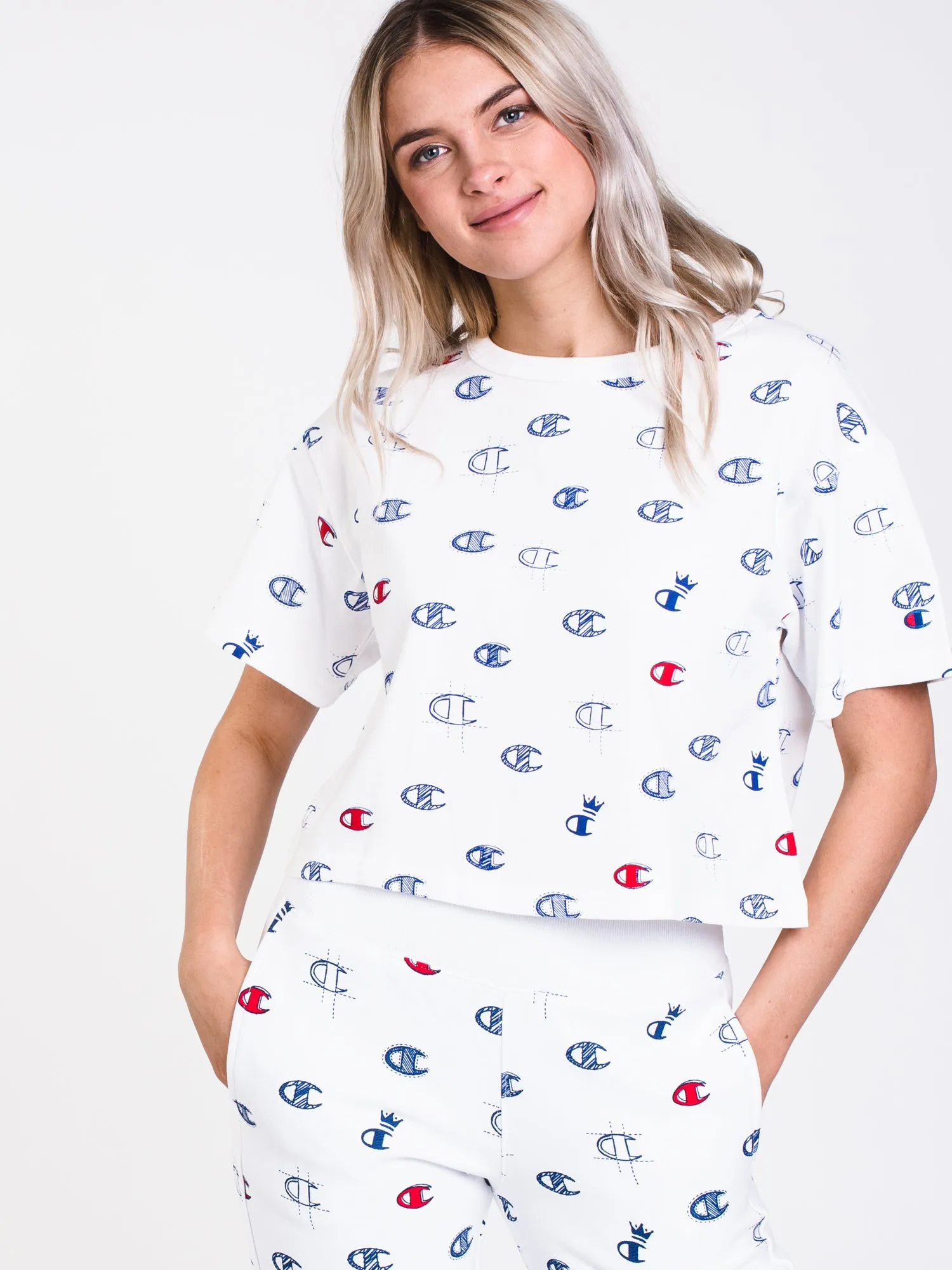 WOMENS CROP TEE - C's ALL OVER PRINT - CLEARANCE sold by Boathouse product image thumbnail 4