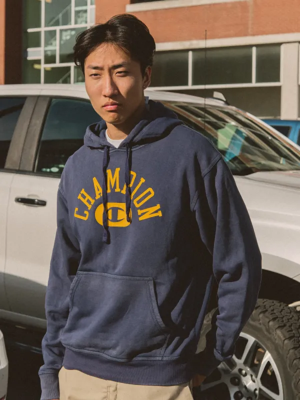 CHAMPION VINTAGE WASH VARSITY HOODIE  - CLEARANCE sold by Boathouse