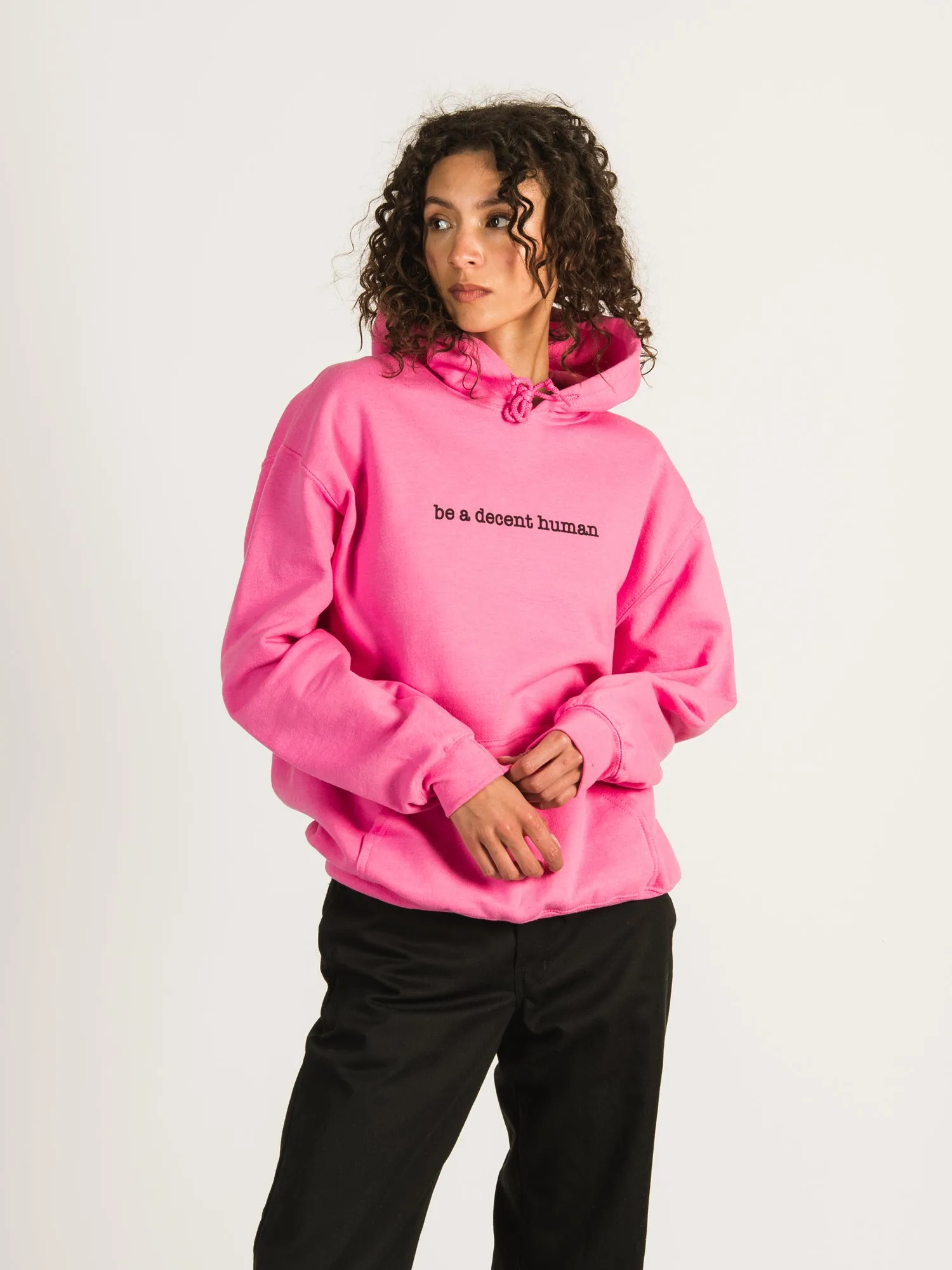 BARSTOOL SPORTS BE A DECENT HUMAN PULLOVER HOODIE sold by Boathouse product image thumbnail 4