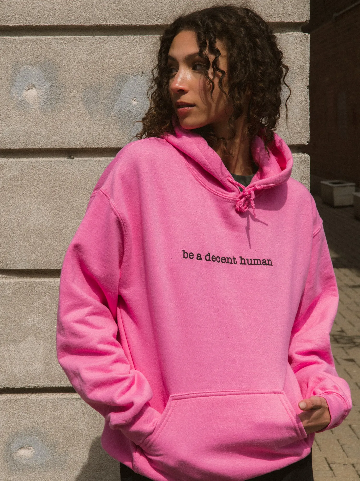 BARSTOOL SPORTS BE A DECENT HUMAN PULLOVER HOODIE sold by Boathouse product image thumbnail 2