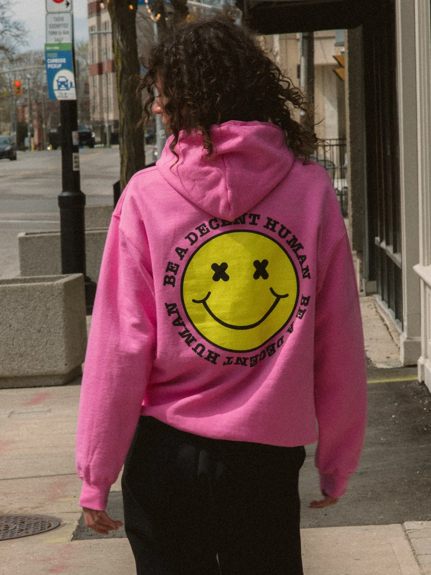 BARSTOOL SPORTS BE A DECENT HUMAN PULLOVER HOODIE sold by Boathouse