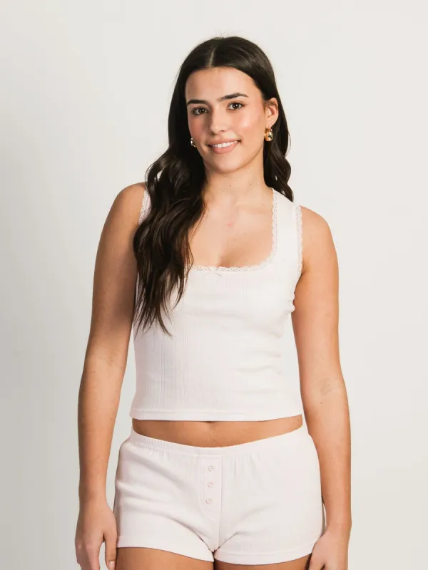 HARLOW ERYN TANK TOP - BABY PINK sold by Boathouse
