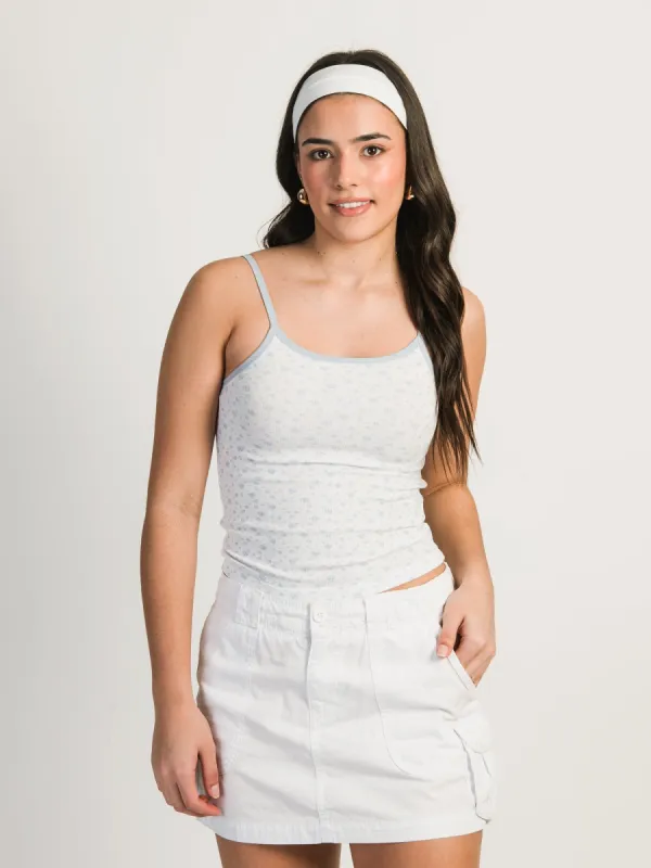 HARLOW LOGAN DITSY TANK TOP - BABY BLUE - CLEARANCE sold by Boathouse