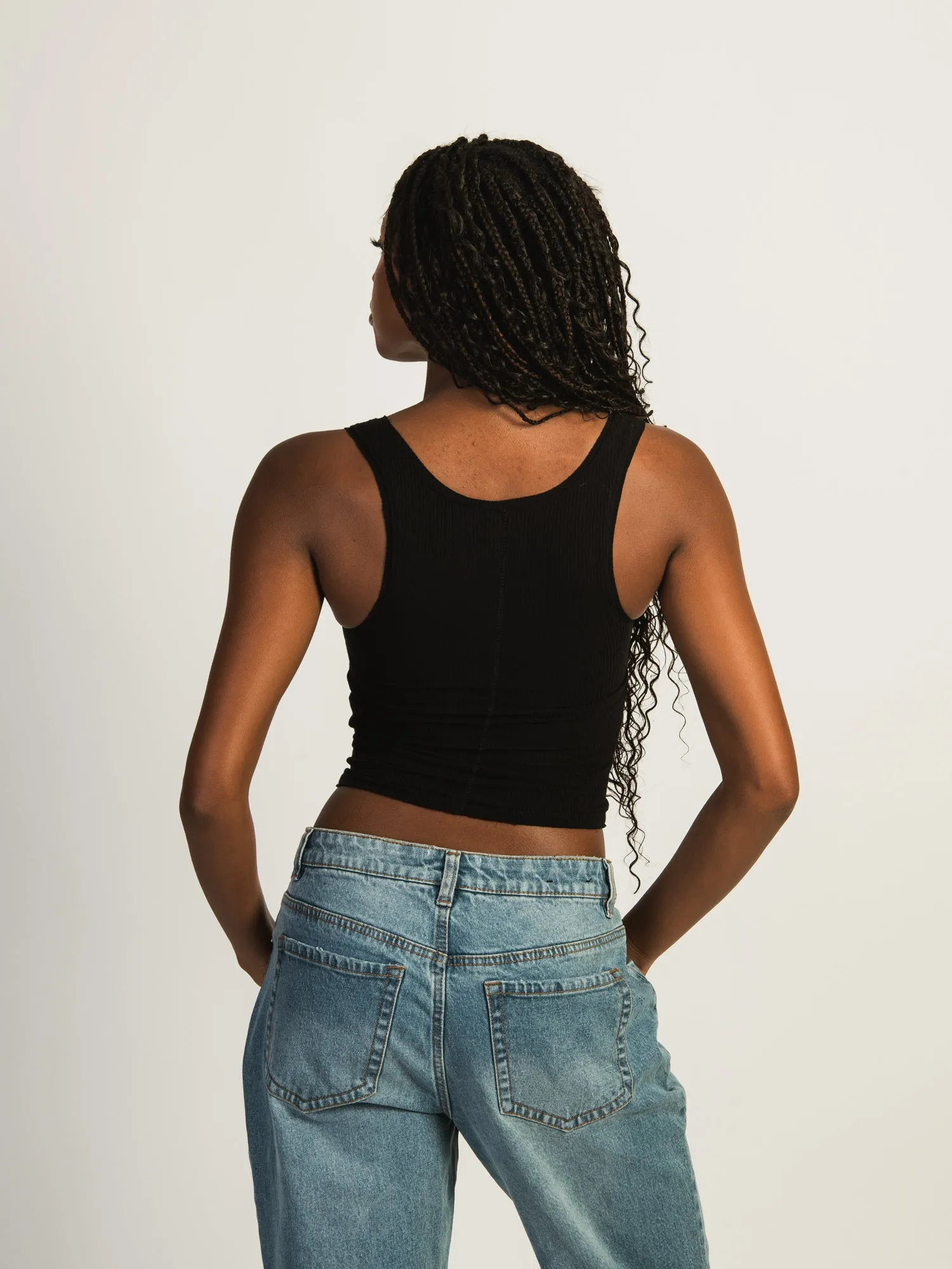 HARLOW ESSENTIAL LUXE TANK TOP - BLACK sold by Boathouse product image thumbnail 3