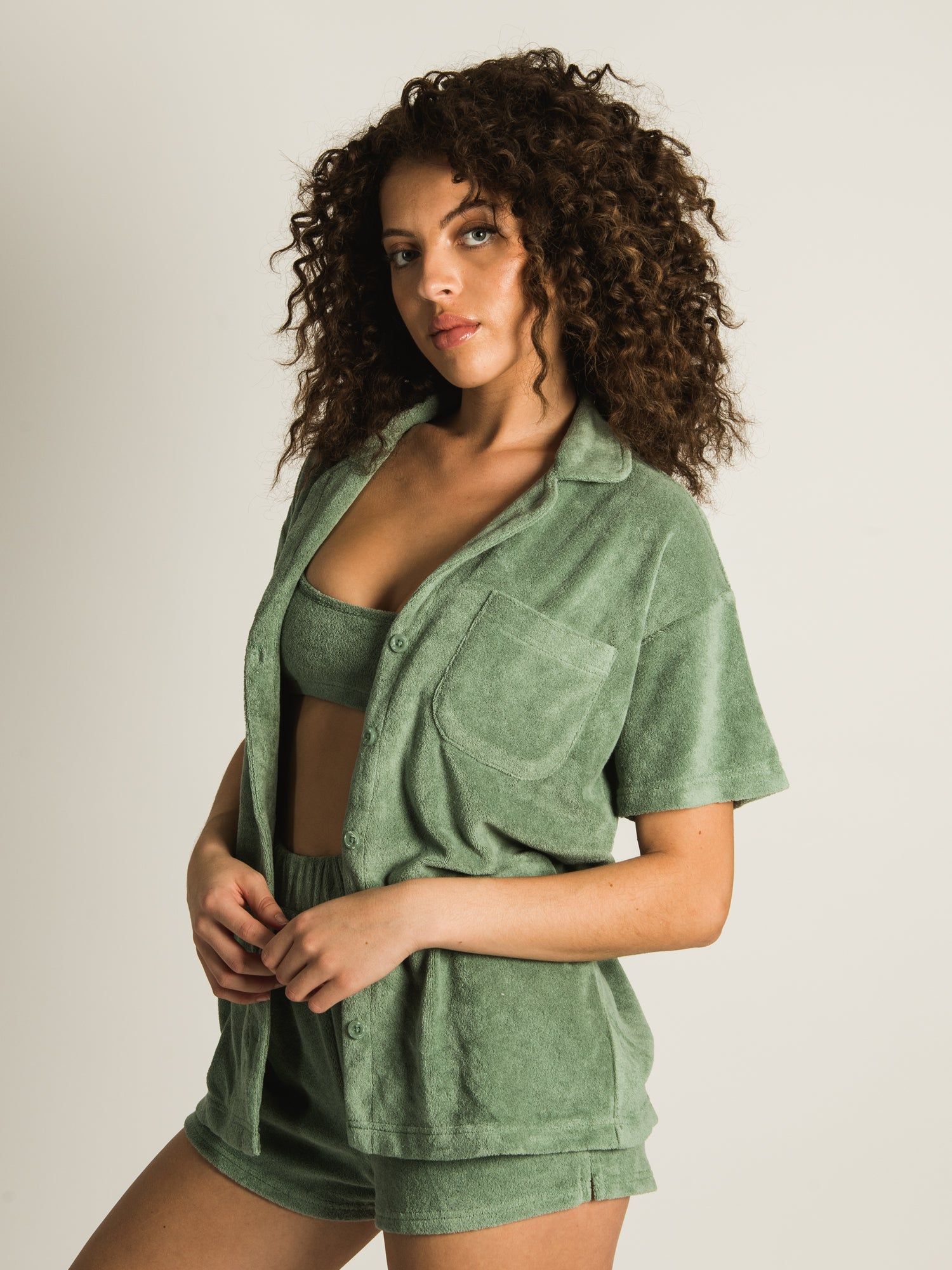 HARLOW TIA TERRY BUTTON UP - CLEARANCE sold by Boathouse product image thumbnail 3