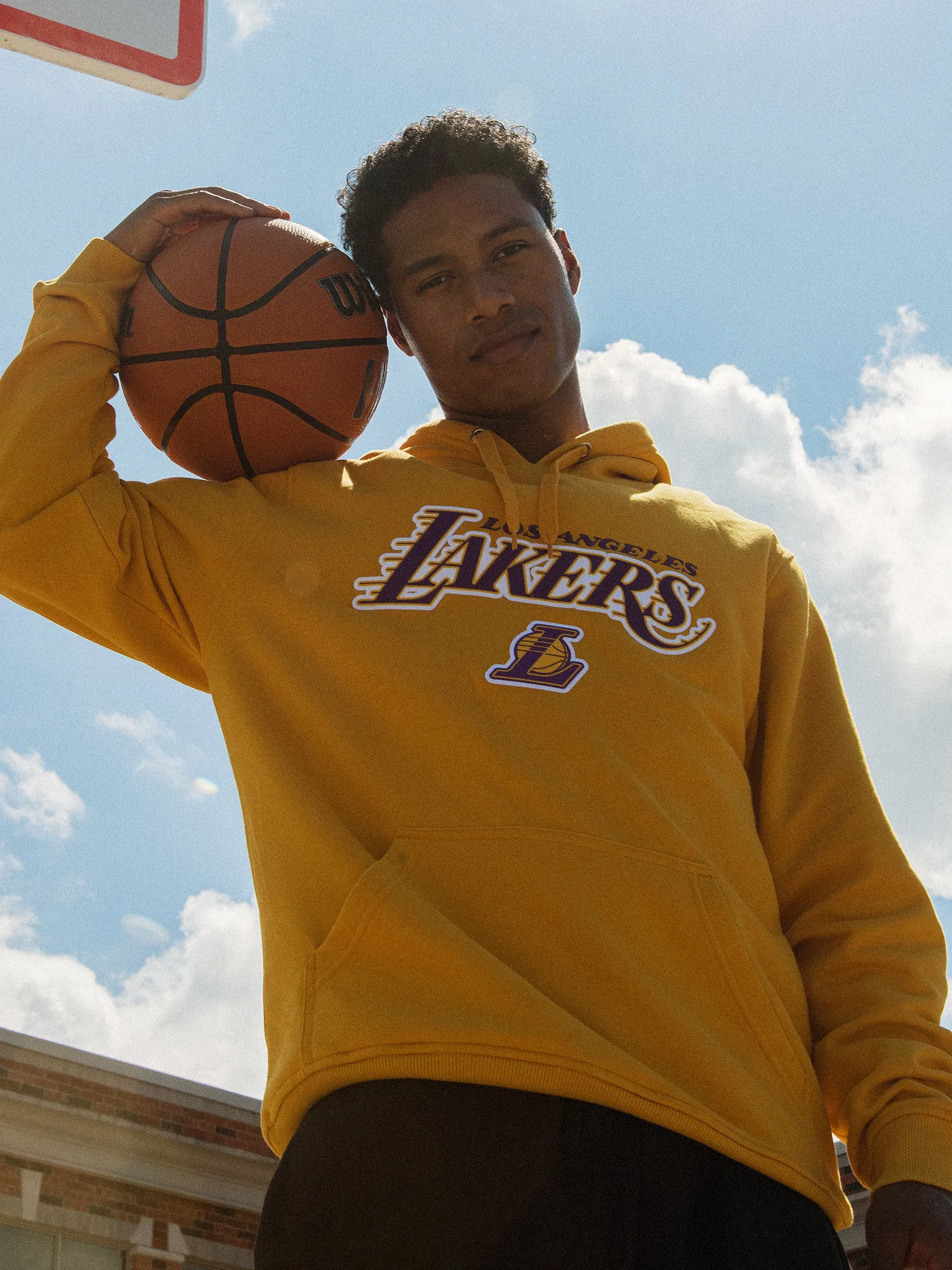 NBA LA LAKERS HARDWOOD PULL OVER HOODIE sold by Boathouse