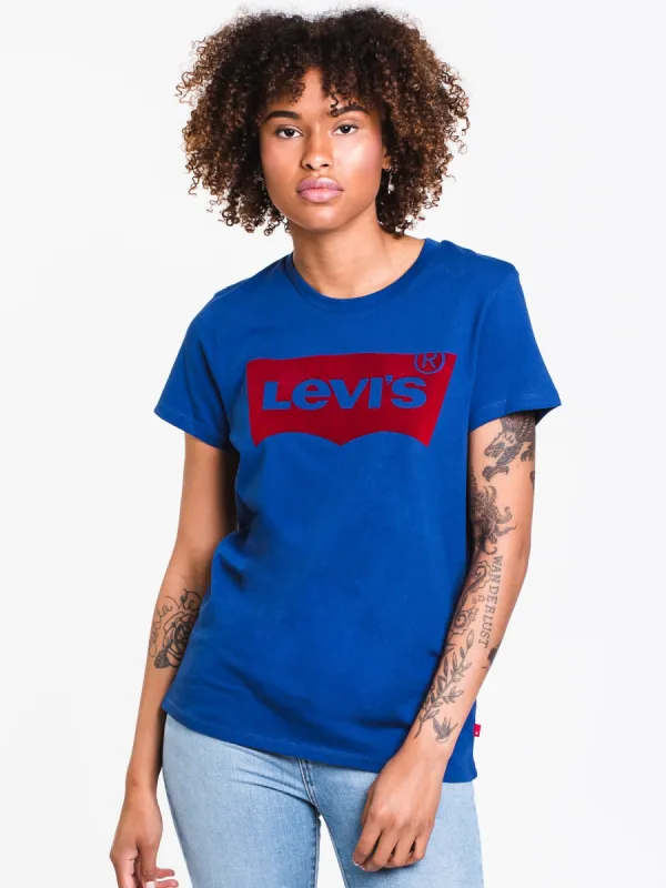 WOMENS PERFECT SHORT SLEEVE RED FLOCK TEE-BLU - CLEARANCE sold by Boathouse
