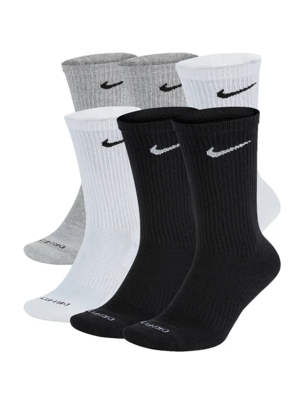 NIKE EVERYDAY 6PK CREW - MULTI SOCKS sold by Boathouse