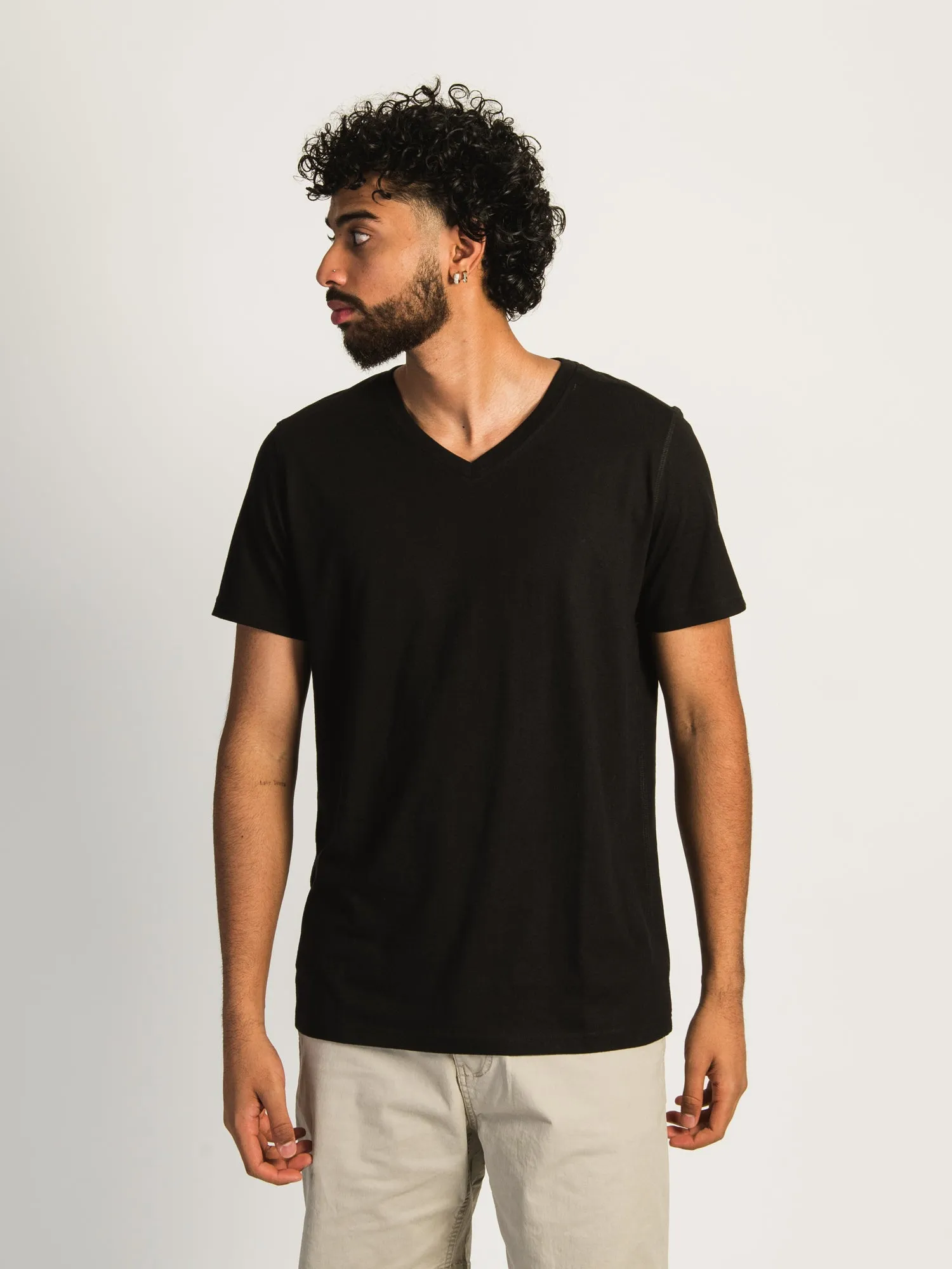 VICTOR V-NECK TEE - BLACK sold by Boathouse